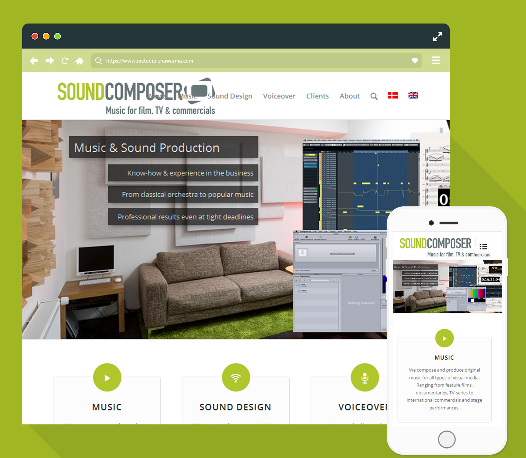 SoundComposer Wrodpress Website